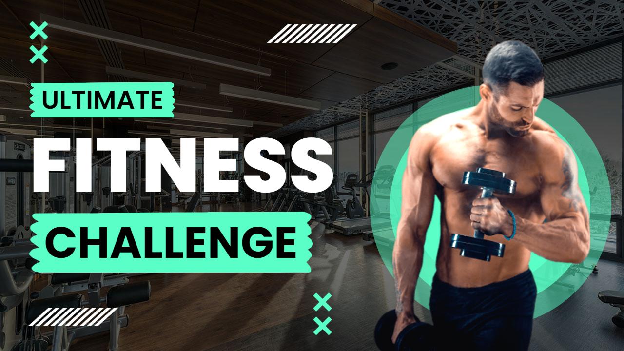 Intense Strength Training Fitness Challenge YouTube Thumbnail Template