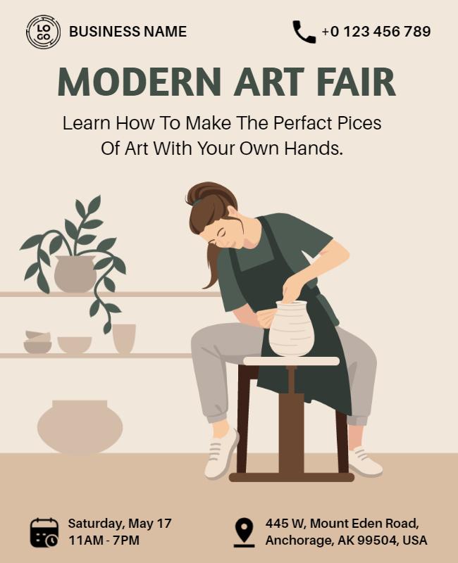 Interactive Art Fair Workshop Flyer Template