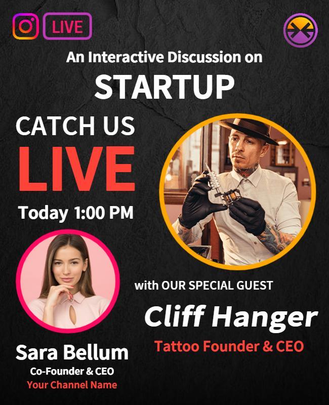 Interactive Black Startup Discussion with Guest Speaker Poster Template