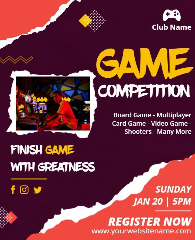 Interactive Gaming Competition Event Flyer Template