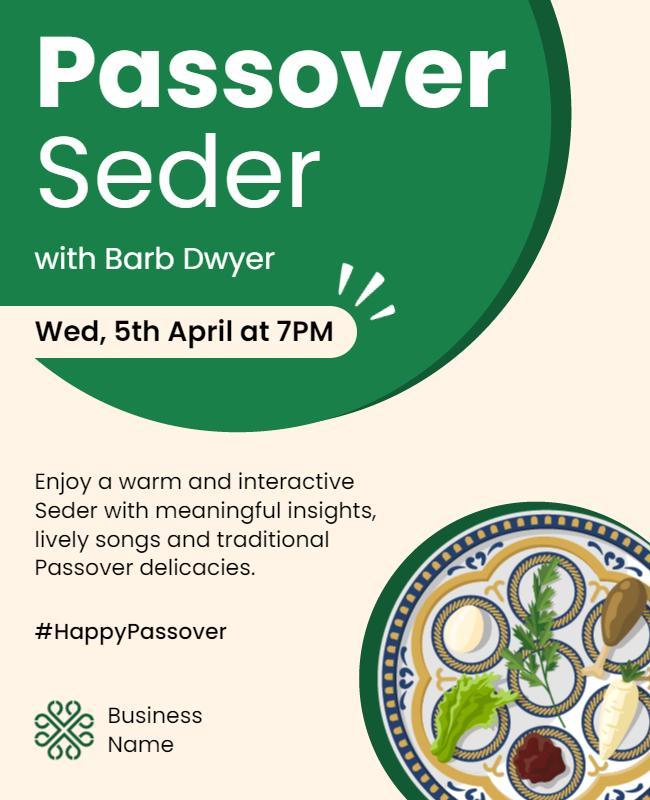 Interactive Passover Seder Event Flyer Template