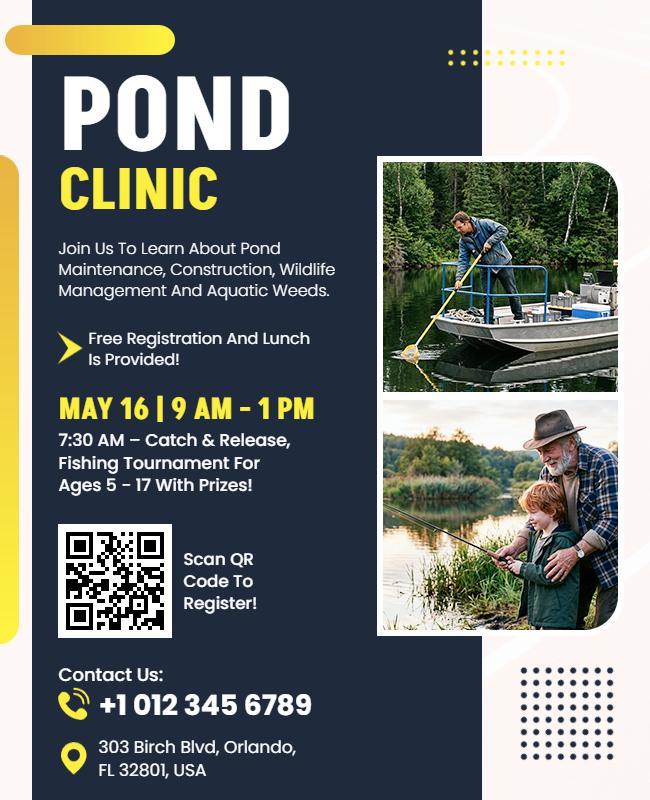 Interactive Pond Clinic Flyer Template