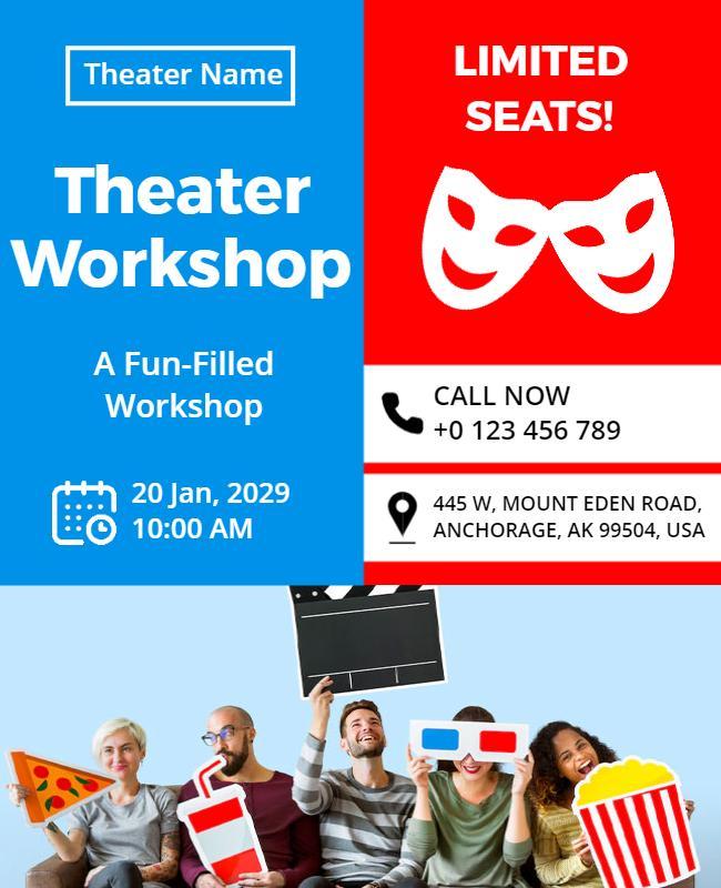 Interactive Theater Workshop Event Flyer Template