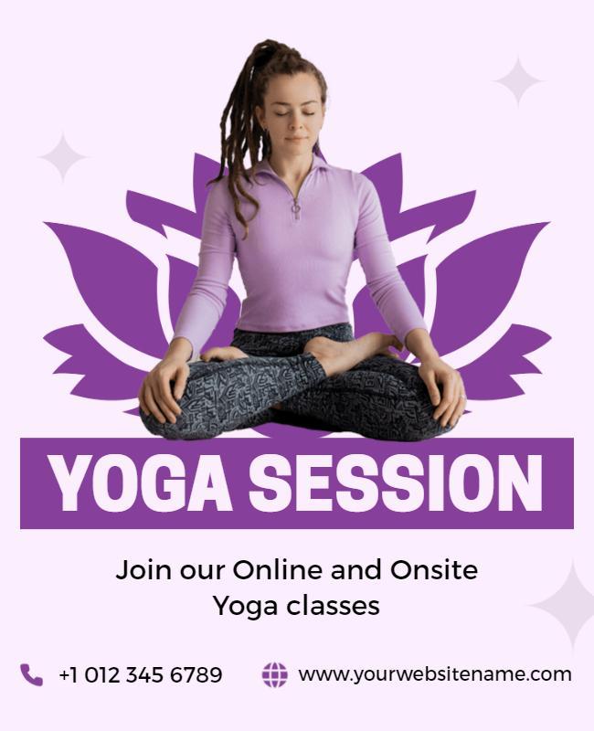 Interactive Yoga Session Class Flyer Template