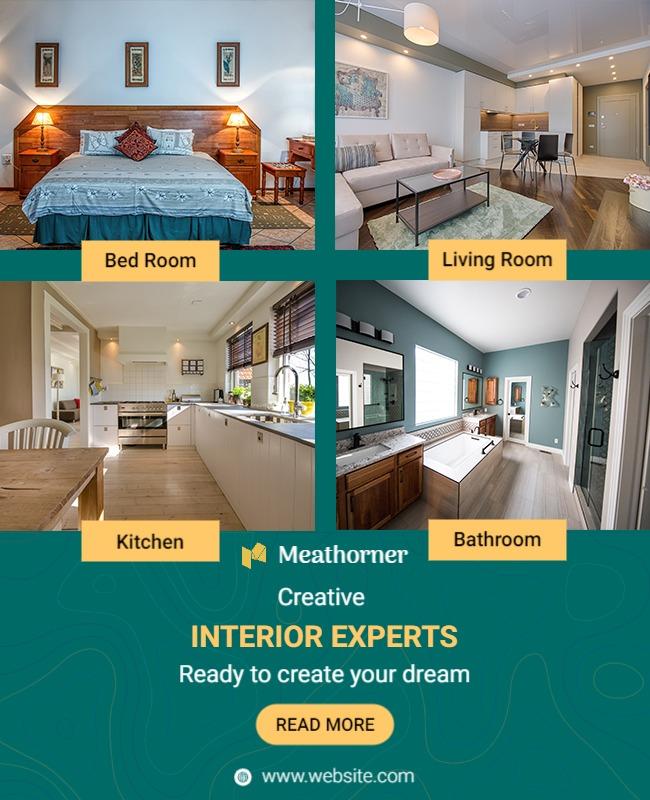 Interior Design Expert Services Flyer Template