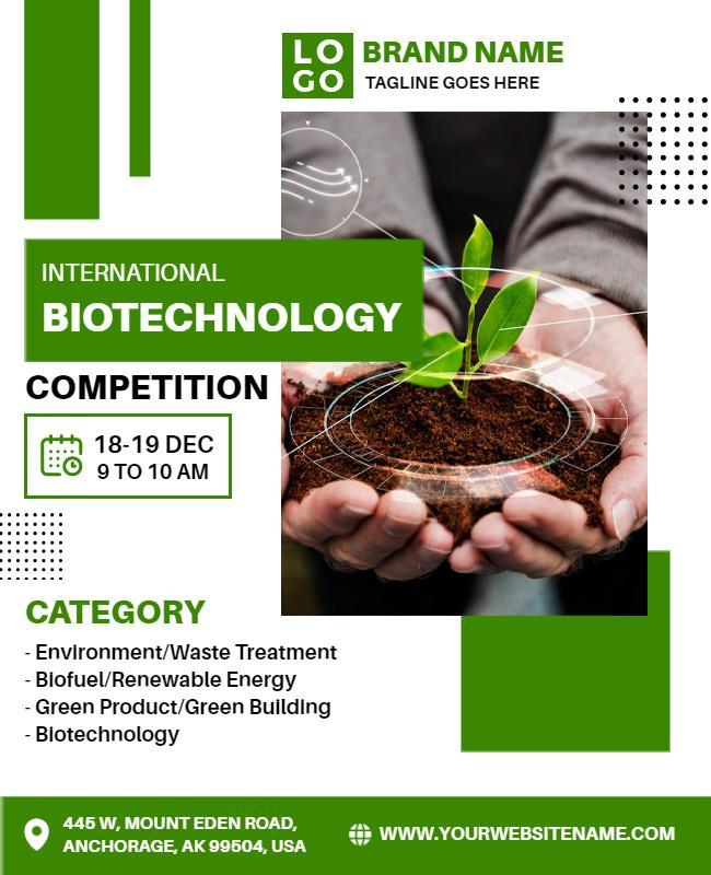 International Biotechnology Competition Event Flyer Template