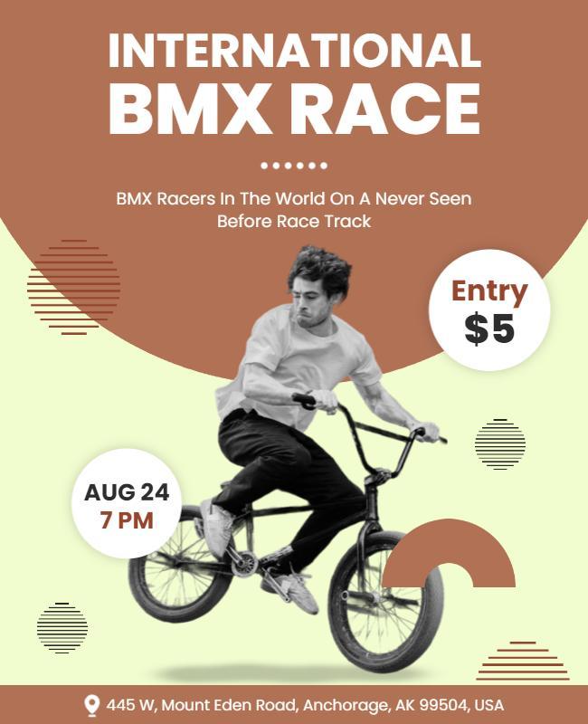 International Bmx Race Event Flyer Template