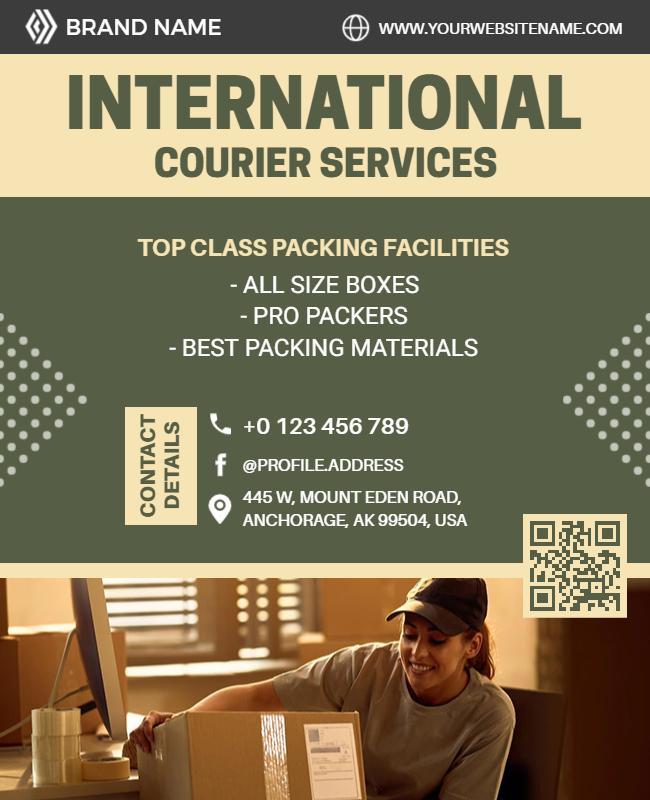 International Courier Services Promotion Flyer Template