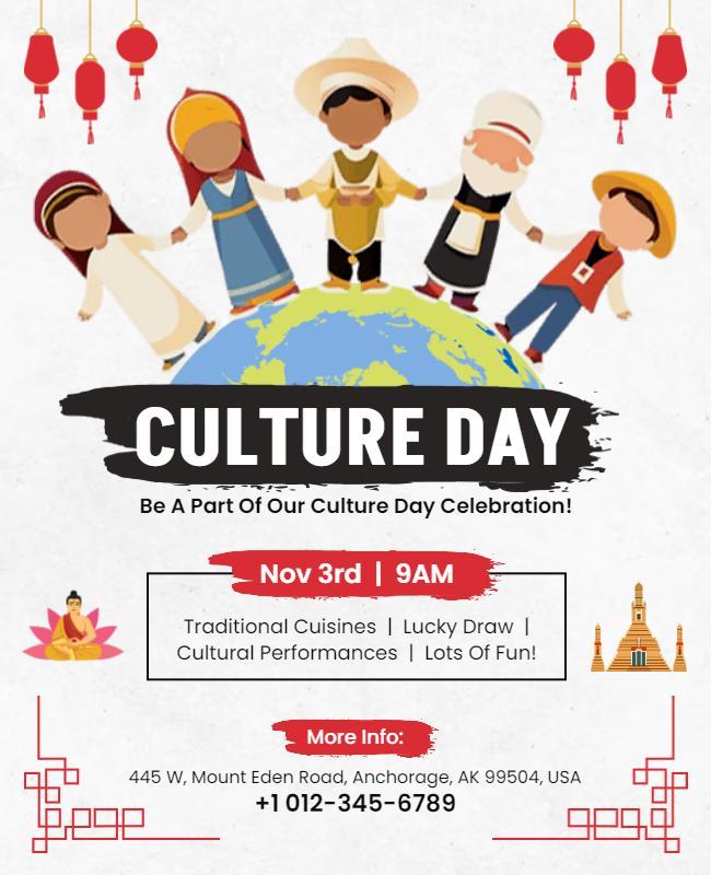 International Culture Day Celebration Flyer Template