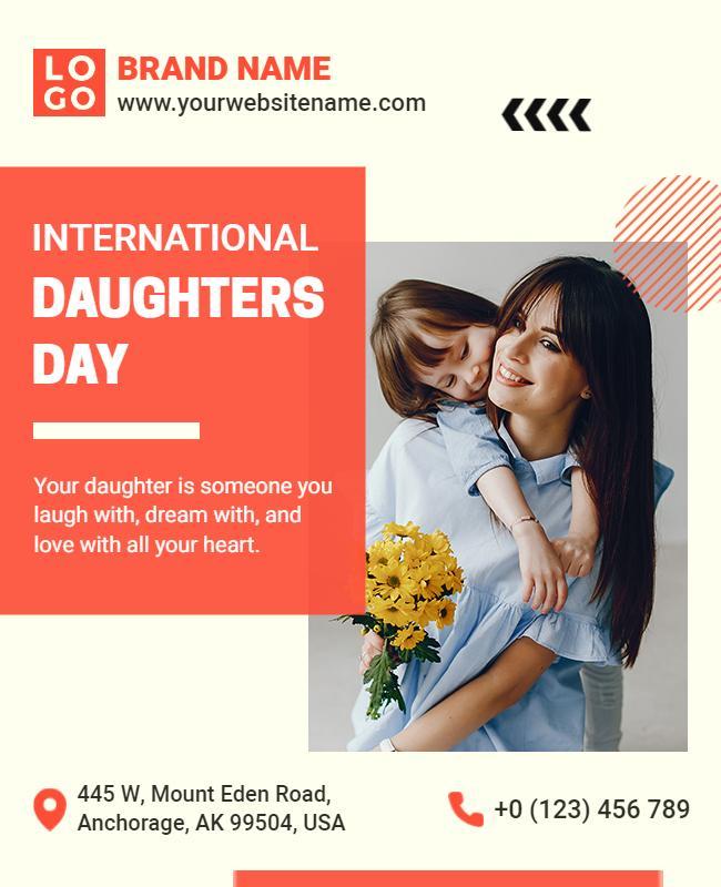 International Daughters Day Celebration Flyer Template