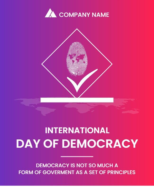 Vibrant Gradient International Day of Democracy Flyer Template