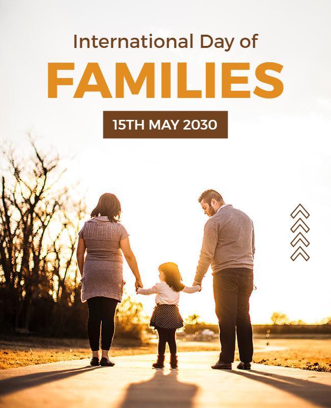 Heartwarming Family Bonding Theme for International Day Flyer Template