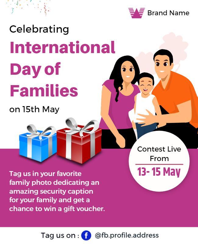 Playful Family-Centric Contest for International Day Flyer Template