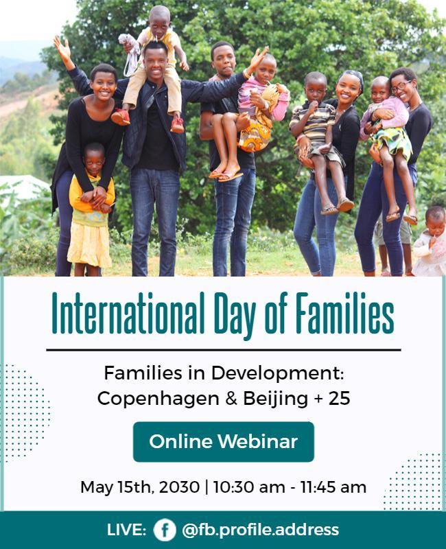 International Day Of Families Webinar Flyer Template