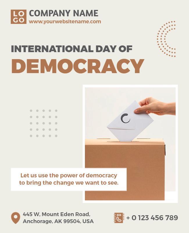 International Democracy Day Event Flyer Template