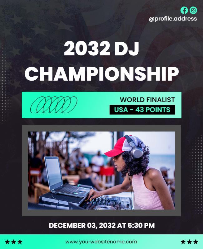 International Dj Championship Event Flyer Template