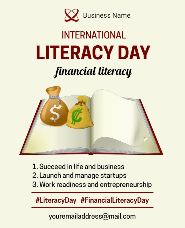 International Financial Literacy Day Educational Flyer Template