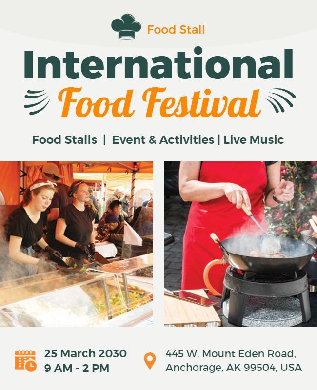 International Food Festival Event Flyer Template