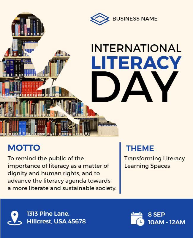 International Literacy Day Event Flyer Template