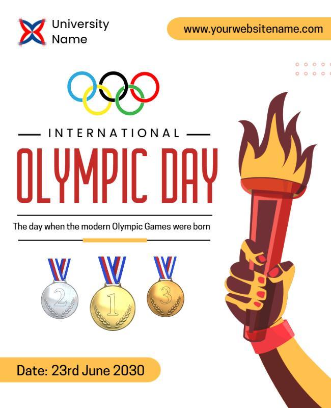 Dynamic Olympic Theme for International Olympic Day Flyer Template