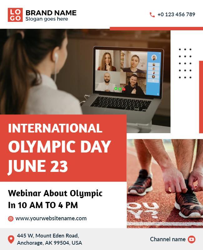 International Olympic Day Webinar Flyer Template