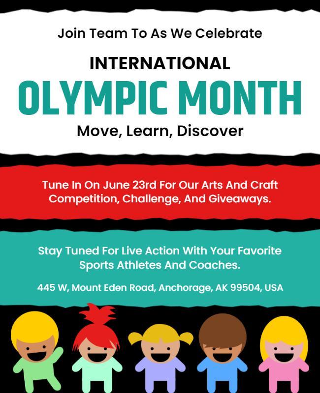 International Olympic Month Celebration Flyer Template