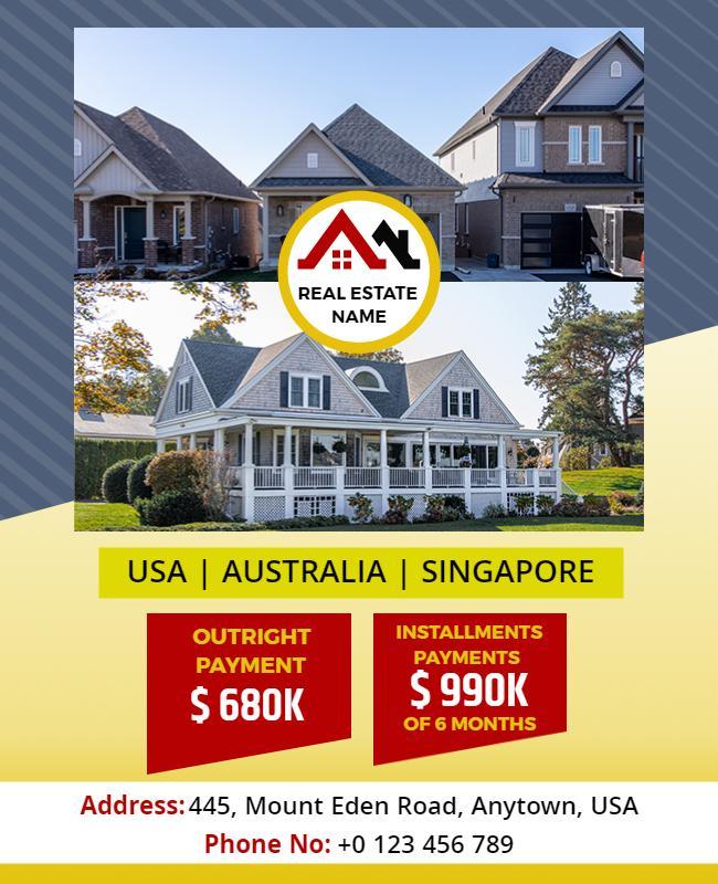 International Real Estate Property Sales Flyer Template