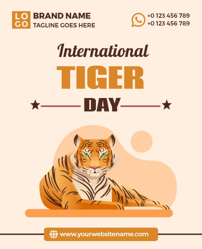 International Tiger Day Celebration Flyer Template