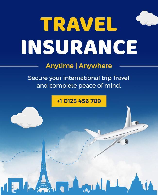 International Travel Insurance Promotion Flyer Template