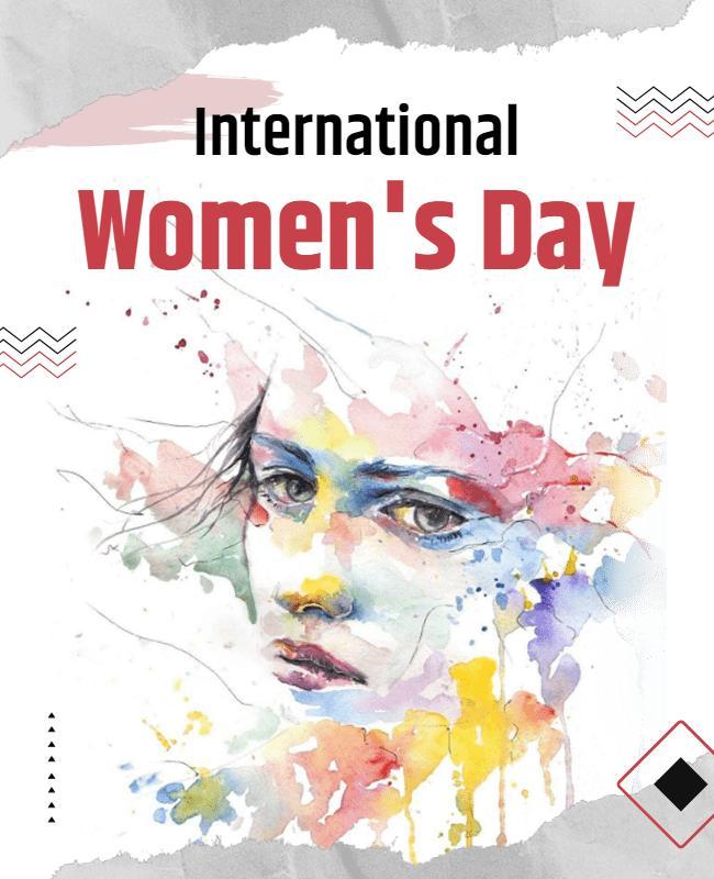 Artistic Colorful Women's Day Celebration Flyer Template