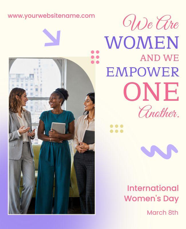 International Women's Day Celebration Poster Template