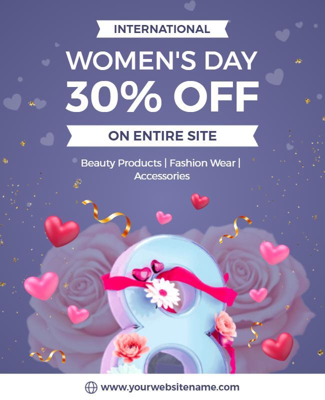 International Womens Day Sale Promotion Flyer Template