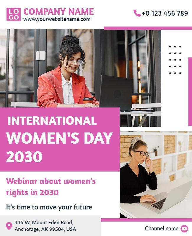 International Womens Day Webinar Flyer Template