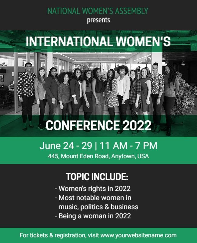 International Womens Rights Conference Flyer Template