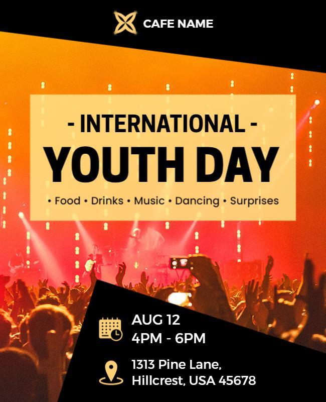 International Youth Day Celebration Flyer Template