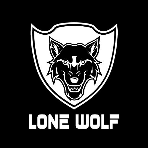 Intimidating Black Wolf Emblem Showcasing Strength Logo Template