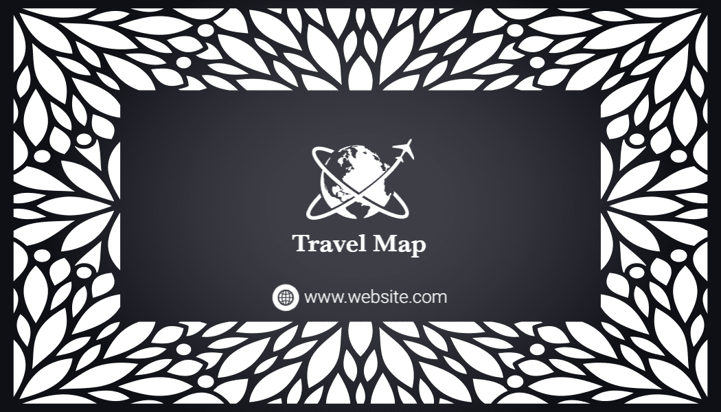 Intricate Geometric Travel Map Adventure Business Card Template