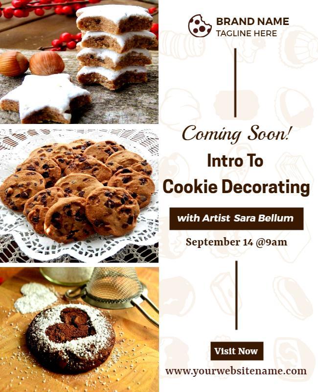 Intro to Cookie Decorating Workshop Flyer Template