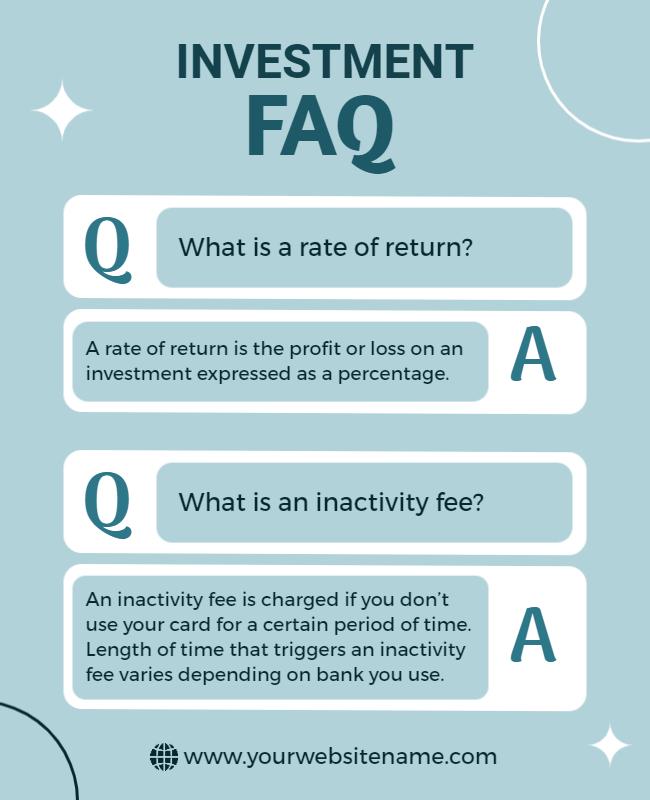 Investment Faq Informational Flyer Template