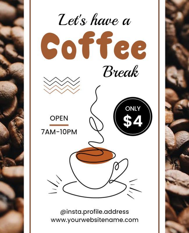 Inviting Coffee Break Event Flyer Template