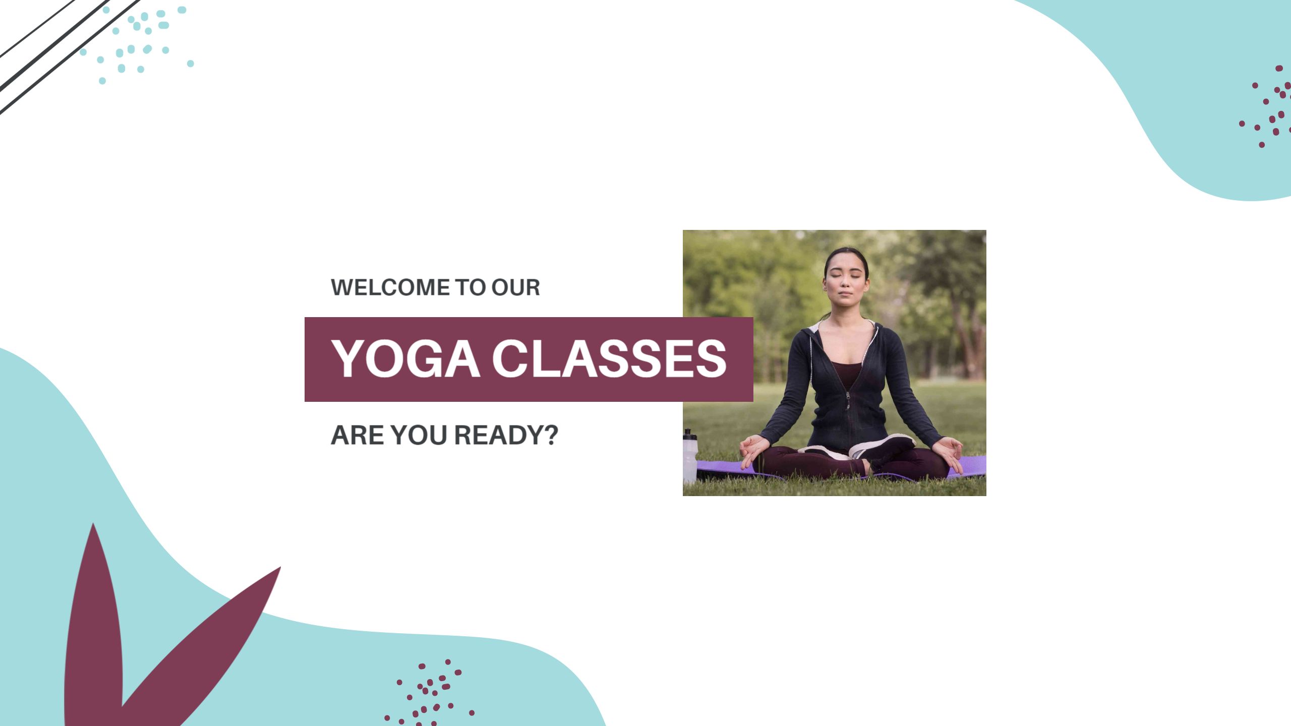 Inviting Meditation Scene for Yoga Classes YouTube Banner Template
