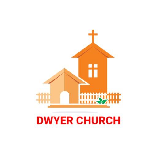Inviting Orange and White Design of Dwyer Church Logo Template