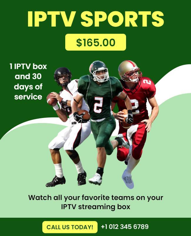 Iptv Sports Streaming Service Flyer Template