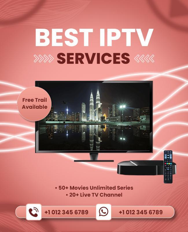 Iptv Streaming Services Promotional Flyer Template