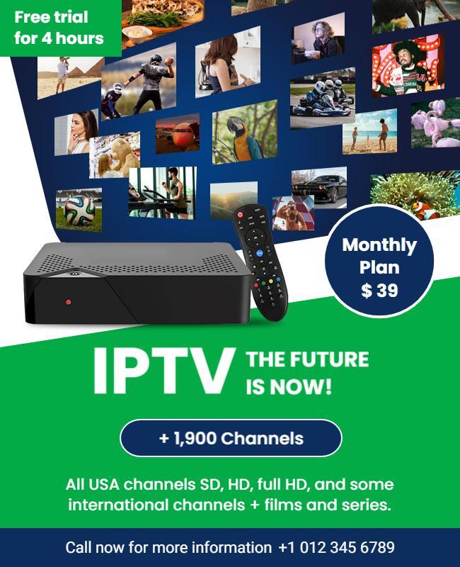 Iptv Subscription Service Promotional Flyer Template