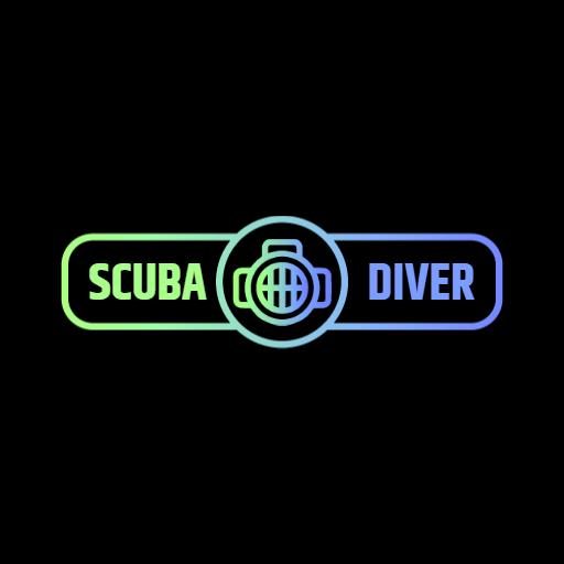 Iridescent Scuba Diving Design for Adventurous Diver Logo Template