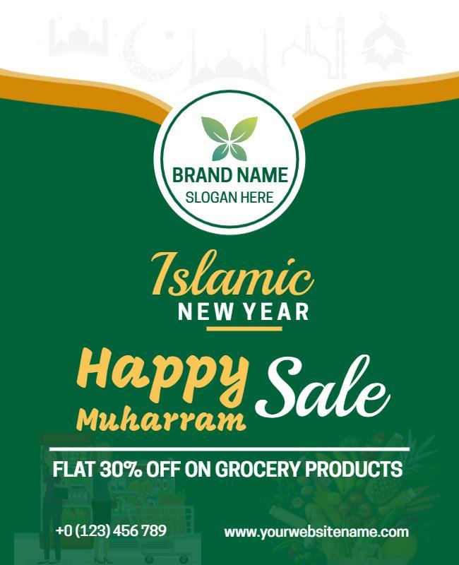 Islamic New Year Grocery Sale Flyer Template