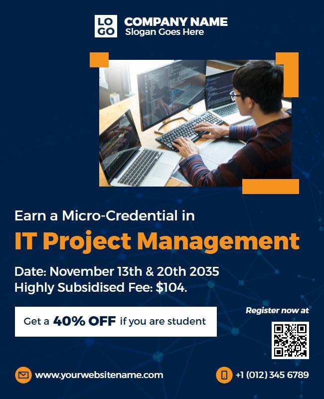 IT Project Management Promotion Flyer Template