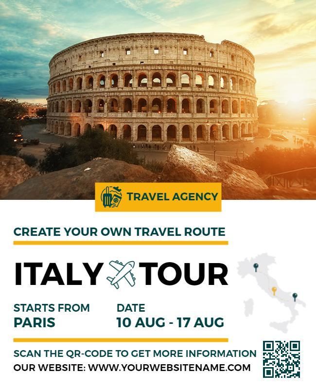 Italian Travel Tour Promotion Flyer Template