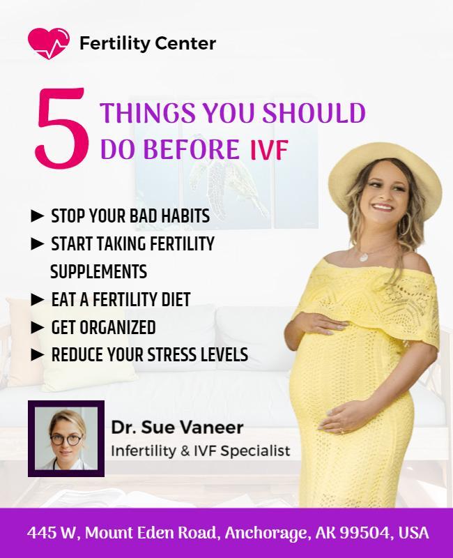 Ivf Preparation Tips and Guidance Flyer Template